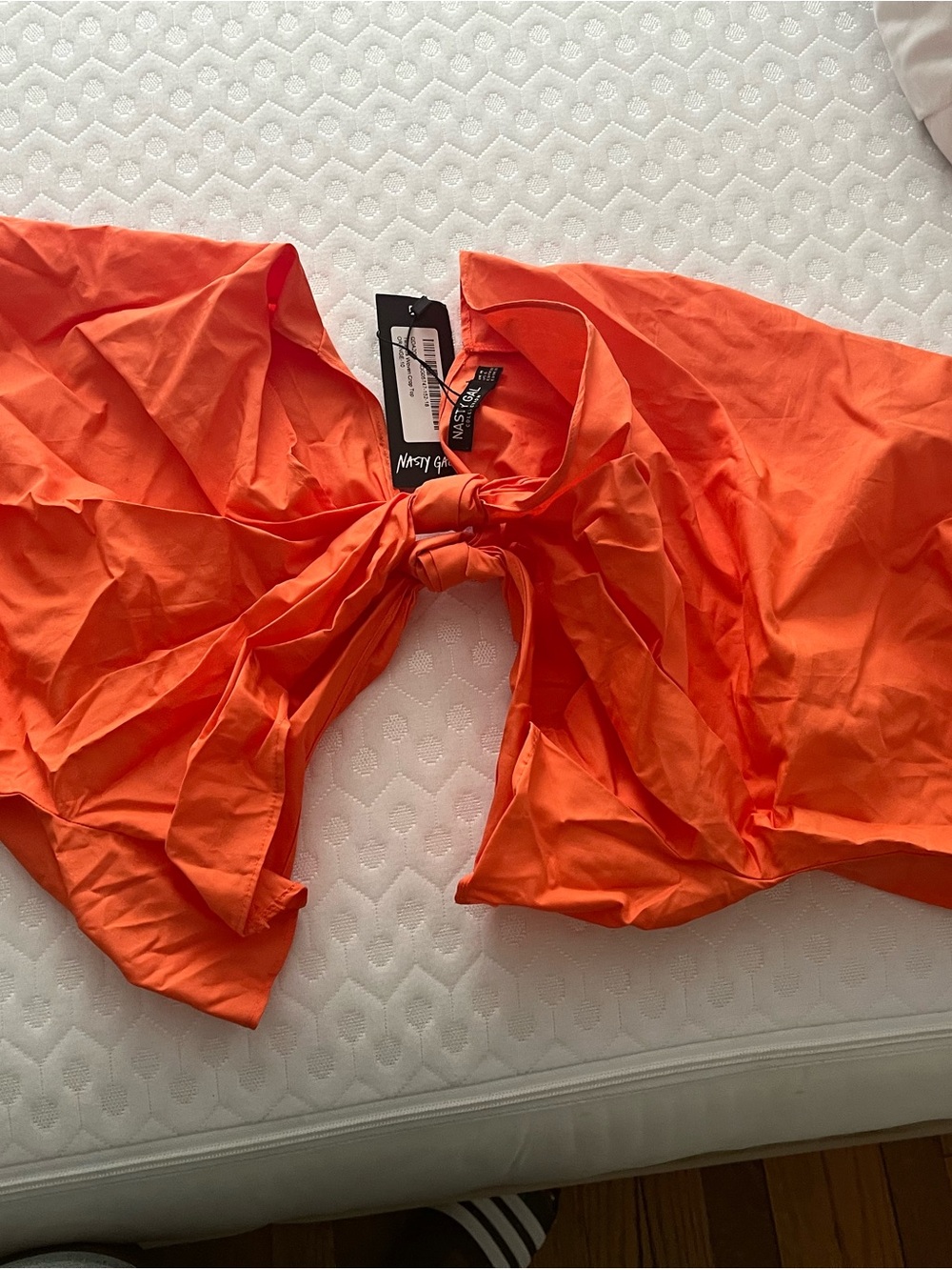 Nasty Gal Vibrant Orange Tie-Front Bandeau - Picture 2 of 3